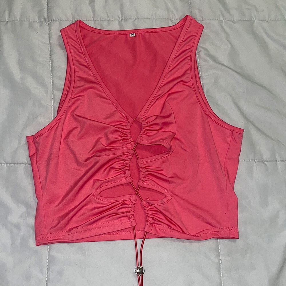 LACE UP CROP TOP